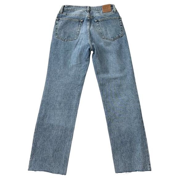 TOTEME Classic Cut Denim Light Wash Ankle Frayed Denim Jeans Women's Size 27 - Picture 6 of 14